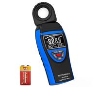 SURLABA Digital Light Meter 0.1-400,000 Lux - Professional Lux/FC Tester with Temperature Sensor, MAX/MIN Hold & 90° Rotatable Sensor for Photography, Plants, and Indoor Lighting (Blue)