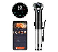 SURLABA Sous Vide Cooker, 1100W WiFi Slow Water Bath Cooking Machine with Precision Temperature Range 25-95℃ & Timer Control, Thermal Immersion Circulator, Sous Vide Stick for Party, Christmas