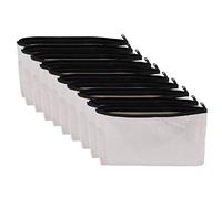 Surluoen 10 Pcs Blank DIY Craft Bag Canvas Pen Case Blank Makeup Bags - Canvas Pencil Bag Cotton Canvas Cosmetic Bag Travel Bag