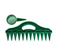 Surluoen 12 Holes Seed-in Soil Planter Garden Hole Punch Dibbler Garden Seed Spacer with Adjustable Seeds Dispenser for Planting Seeds and Bulbs A
