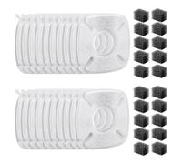 Surluoen 20 Pack Replacement Filters & 20 Pack Replacement Pet Water Filters Replacement, Triple Filtration System Cat Fountain Easy Install Easy to Use