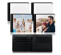 Surluoen 4Pcs Sublimation Wallet Blank Heat Transfer Wallet Blank Sublimation Wallet with ID for Travel Work Graduation