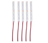 Surluoen 5Pcs 10Cm Waterproof Red 5050 Led Strip Lights Dc 12V Caravan Boat Car