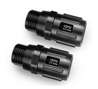 Surluoen Drip Irrigation Pressure Regulator 25 PSI 3/4 Inch Hose Thread Drip Irrigation Pressure Reducer - 2 Pack