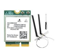 Surluoen MT7925 WIFI 7 Card+Antennas with Baffles 5400Mbps M.2 Triple Band 2.4G/5G/6G BT5.3 WiFi Card Adapter for Win10/11 Linux