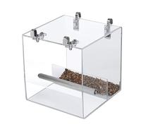 Surluoen No Mess Bird Feeder for Cage Bird Feeder Automatic Bird Feeder for Acrylic Bird Feeder Parrot Cage Food Feeder