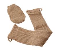 Surluoen Ramie Bath Towel Back Body Exfoliating Belt Shower Scrubber for Body Cleaning Bathroom Shower Strap