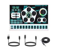Surluoen SX91 Sound Card USB Sound Mixer Professional Audio Mixing Console Amplifier for Live Sing PC Computer Laptop Cellphone