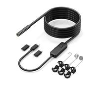 Surluoen W400 Repair Tools Car Diagnostic Tools 8mm 8LED Camera Endoscope Type-C Micro Adapter for Smart Phone Android Type C Cars Mobile 8mm Endoscope Automotive Boroscope Inspection Device E