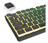 surmen Pudding Keycaps Double Shot PBT Keycaps XDA Profile Translucent Layer Replacement for Full Size, TKL, 75%, 60% Layouts(Black)