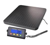 SurmountWay 660lbs Heavy Duty Shipping Scale, Digital, Black Aluminum, 12"X12" Postal Scale with Hold/Tare/Timer, High Accuracy for Warehouse/Super Market/Post Office/Home