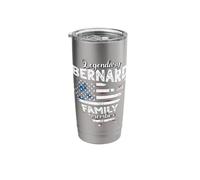 Surname Bernard US Flag Bernard Last Name Bernard Stainless Steel Insulated Tumbler