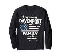 Surname Davenport US Flag Davenport Last Name Davenport Long Sleeve T-Shirt