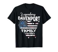Surname Davenport US Flag Davenport Last Name Davenport T-Shirt
