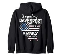 Surname Davenport US Flag Davenport Last Name Davenport Zip Hoodie