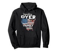 Surname Dyer US Flag Dyer Last Name Dyer Pullover Hoodie