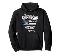 Surname Emmerson US Flag Emmerson Last Name Emmerson Pullover Hoodie
