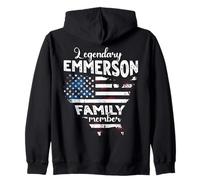 Surname Emmerson US Flag Emmerson Last Name Emmerson Zip Hoodie