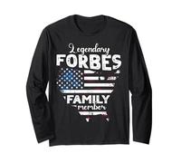 Surname Forbes US Flag Forbes Last Name Forbes Long Sleeve T-Shirt