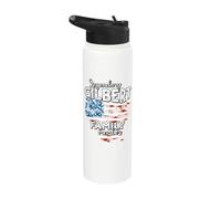Surname Gilbert US Flag Gilbert Last Name Gilbert Stainless Steel Insulated Water Bottle