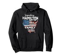 Surname Hamilton US Flag Hamilton Last Name Hamilton Pullover Hoodie