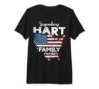 Surname Hart US Flag Hart Last Name Hart Premium T-Shirt