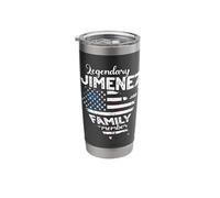 Surname Jimenez US Flag Jimenez Last Name Jimenez Stainless Steel Insulated Tumbler