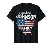 Surname Johnson US Flag Johnson Last Name Johnson T-Shirt