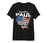 Surname Paul US Flag Paul Last Name Paul Premium T-Shirt