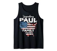 Surname Paul US Flag Paul Last Name Paul Tank Top