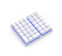 SurnQiee Left-Handed Mechanical Numeric Keypad, Hot-Swap LED Backlit Number Pad, Dual Mode USB C Keyboard, Expanded into a Left-Handed Keyboard (White)