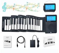 Surnuo Portable Roller 88 Keys Piano Keyboard with Bluetooth and LCD Display, Digital Electric Hand Roller Piano Keyboard 2000 mAh Rechargeable Battery (88 Keys)