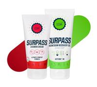Surpass - Cycling Bundle, Pro Chamois Cream for Cyclists & Magnesium Gel for Muscles, Anti Chafing, Chub Rub, Muscle Recovery for Athletes, Leg Pain Relief After-Ride (200+170ml)