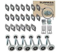 Surpass Garage Door Hardware Kit Roller/Hinge/Top Bracket/Wire Rope (for 16'x8' and 18'x8' Height Double Garage Doors)