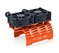 Surpass Hobby 30mm Motor Cooling Fans - 28000RPM RC Fan with Metal Cover Heatsink Fit for 1/8 1/10 RC Car 36-38mm Brushless Motors(Orange)