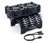 Surpass Hobby 30mm RC Car Cooling Fan 27000RPM Motor Heatsink with Metal Heatsink for 1/7 1/8 RC Car Diameter 40-42mm Brushless Motor