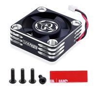 Surpass Hobby RC Cooling Fan 30x30mm Aluminum Cooling Fan 28000RPM Motor Cooling Fan for 1/8 1/10 Turbo Esc A3(Silver Black)