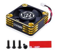 Surpass Hobby 30mm RC Cooling Fan Heat Dissipation RC Fan 28000RPM ESC Fan for 1/10 1/8 RC Car Buggy ESC (Gold&Black)