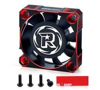 Surpass Hobby 40mm Motor Cooling Fan 16000RPM ESC Fan for 1/10 1/8 RC Car 40mm Brushless Motor (Red Black)