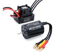 Surpass Hobby RC Brushless Motor ESC Combo Waterproof 2430 5800KV Brushless Motor and 35A ESC Combo Set for 1/16 1/18 Remote Control Cars Trucks Off-Road Vehicle