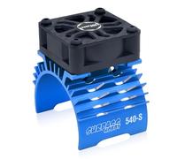 Surpass Hobby RC Cooling Fan,28000RPM Alluminum Motor Fan with Heatsink for RC Car 1/8 1/10 Scale 540 550 3650 3660 3670 Motor (Black Blue)