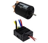 Surpass Hobby Rocket RC 540 Brushed Motor & 60A ESC Combo for RC Cars and Crawlers - Optimal Performance and Durability (55T)