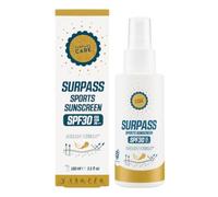 SURPASS Sports Sunscreen SPF 30 | Lightweight Oil Spray | Long-Lasting Face and Body UVA + UVB Sun Protection | Water & Sweat Resistant | Octocrylene-Free | EcoSun Pass | AeroLight Formula 100 ml