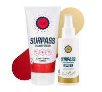 SURPASS Sunscreen SPF 30 & Chamois Cream Bundle - Paraffin-Free - 96% Natural Anti-Chafing Cream - Invisible Dry Oil Spray - UVA + UVB - EcoSun Pas 100 ml+170 ml
