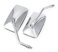 Surpassme - 10mm Chrome Motorcycle Rearview Mirrors Silver Universal