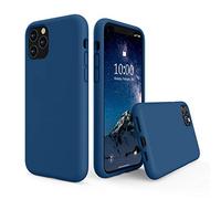 SURPHY Liquid Silicone Case Compatible with iPhone 11 Pro Max Case, Soft Rubber with Microfiber Cloth Lining Full Body Design Shockproof Case for iPhone 11 Pro Max 6.5", Horizon Blue