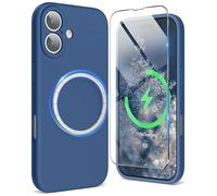 SURPHY Magnetic for iPhone 17 Case, Upgraded [Full Camera Protection] [Liquid Silicone] Shockproof Gel Rubber Phone Case for iPhone 17 6.3 inch 2025, Blue Jay
