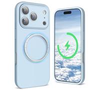 SURPHY Magnetic for iPhone 17 Pro Case, Upgraded [Full Camera Protection] [Liquid Silicone] Shockproof Gel Rubber Phone Case for iPhone 17 Pro 6.3 inch 2025, Cloud Blue