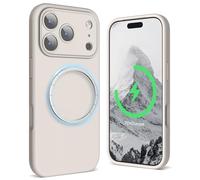 SURPHY Magnetic for iPhone 17 Pro Case, Upgraded [Full Camera Protection] [Liquid Silicone] Shockproof Gel Rubber Phone Case for iPhone 17 Pro 6.3 inch 2025, Stone