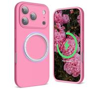 SURPHY Magnetic for iPhone 17 Pro Case, Upgraded [Full Camera Protection] [Liquid Silicone] Shockproof Gel Rubber Phone Case for iPhone 17 Pro 6.3 inch 2025, Pink